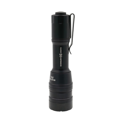 Front view of black MCH Duty flashlight