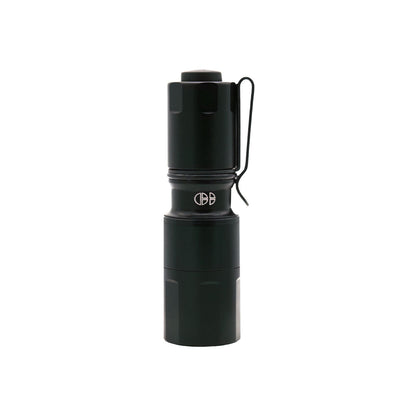 Front view of black MCH Micro flashlight