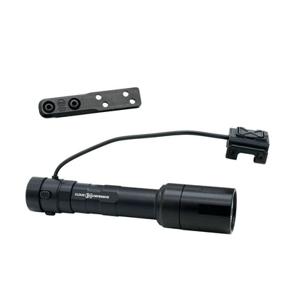 black Rein flashlight with mount and switch